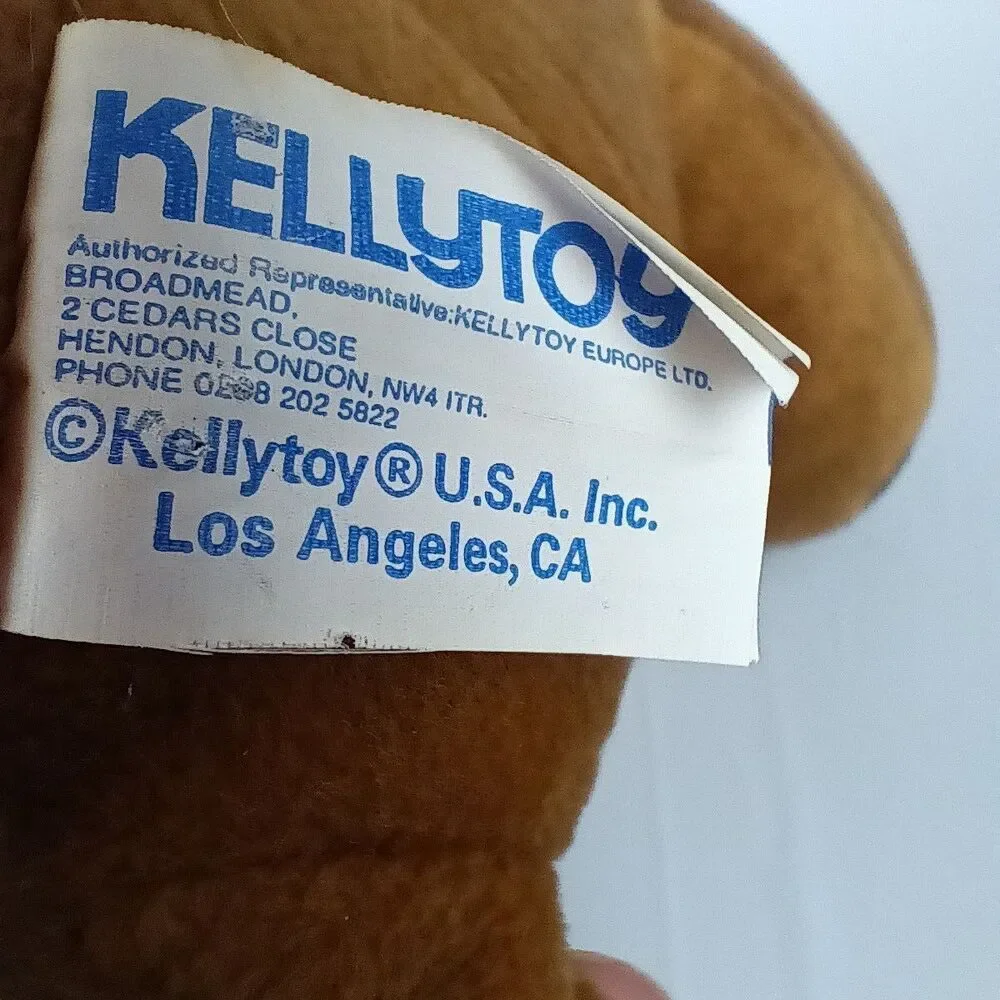 90s Kellytoy Original Cuddle Pals Horse Seated 1998 Plush Brown White Pink Bow